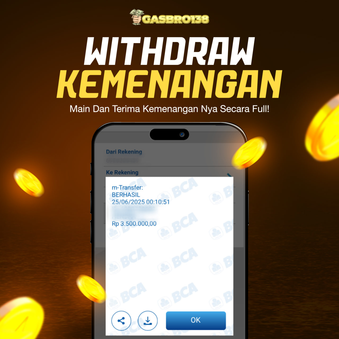 STOP RUNGKAD BRO!!! Tergacor Hanya Di GASBRO138 Kemenangan Resmi Modal Rp 1.524.000 Withdraw Rp. 3.500.000