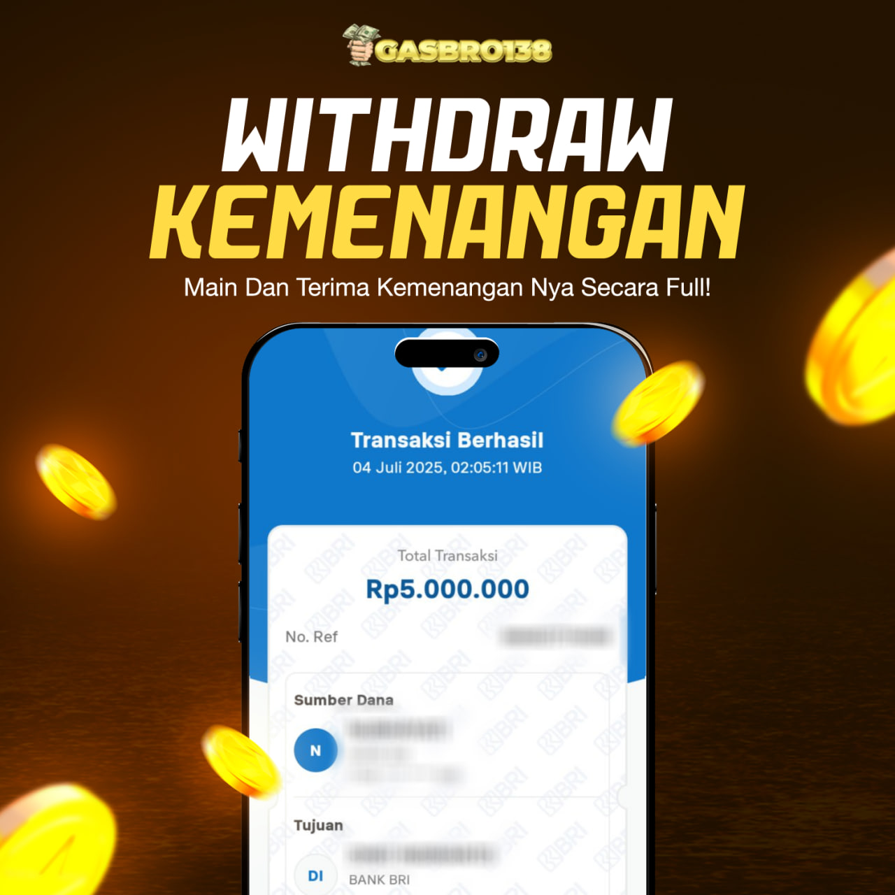 STOP RUNGKAD BRO!!! Tergacor Hanya Di GASBRO138 Kemenangan Resmi Modal Rp 200.000 Withdraw Rp. 5.000.000