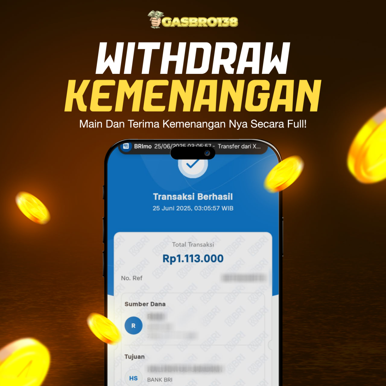 STOP RUNGKAD BRO!!! Tergacor Hanya Di GASBRO138 Kemenangan Resmi Modal Rp 30.000 Withdraw Rp. 1.113.000