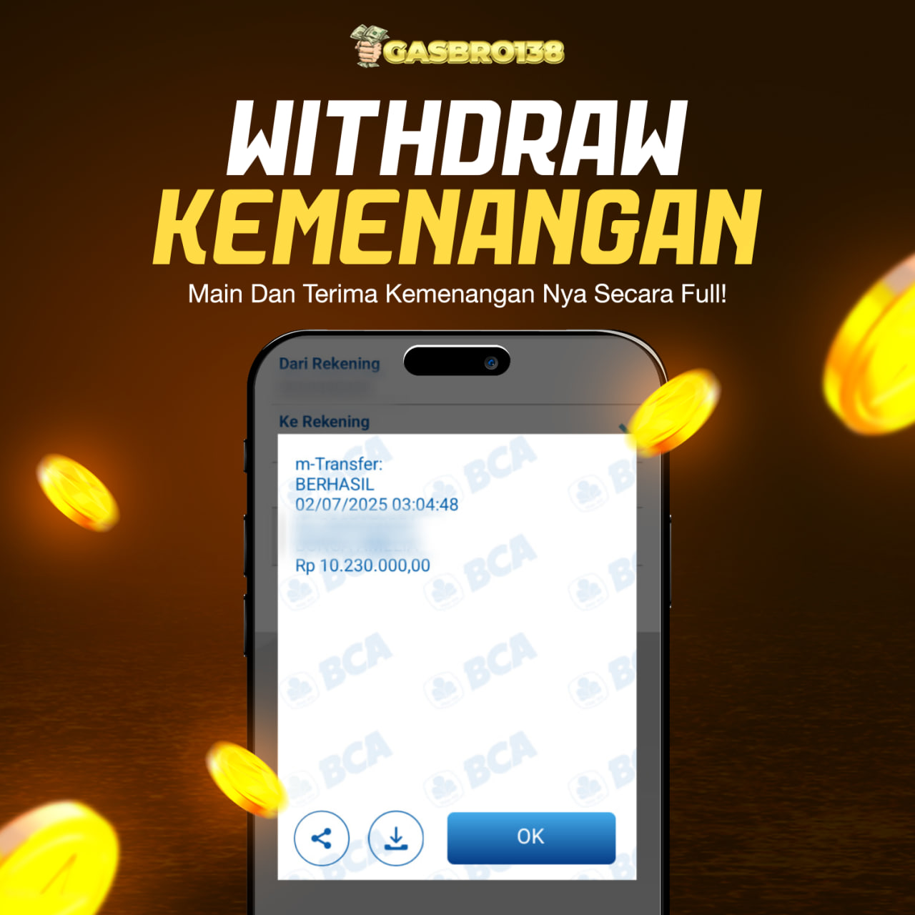 STOP RUNGKAD BRO!!! Tergacor Hanya Di GASBRO138 Kemenangan Resmi Modal Rp 1.000.000 Withdraw Rp. 10.230.000