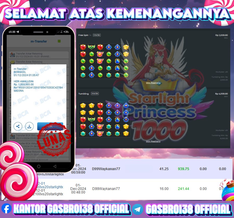 STOP RUNGKAD BRO!!! Tergacor Hanya Di GASBRO138 Kemenangan Resmi Modal Rp. 140.000 Withdraw Rp. 1.000.000