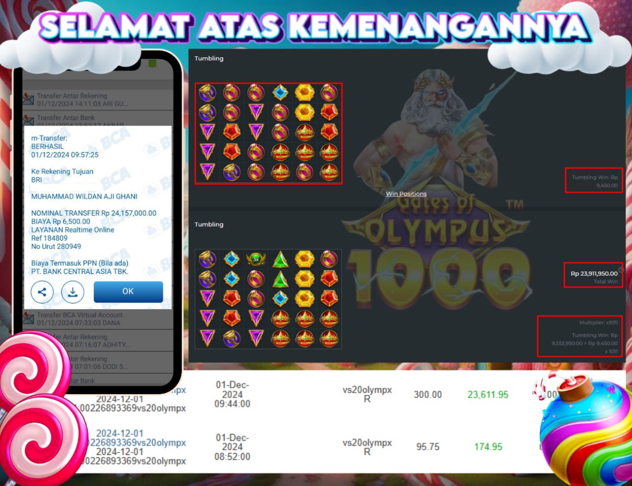 STOP RUNGKAD BRO!!! Tergacor Hanya Di GASBRO138 Kemenangan Resmi Modal Rp. 2.000.000 Withdraw Rp. 24.157.000