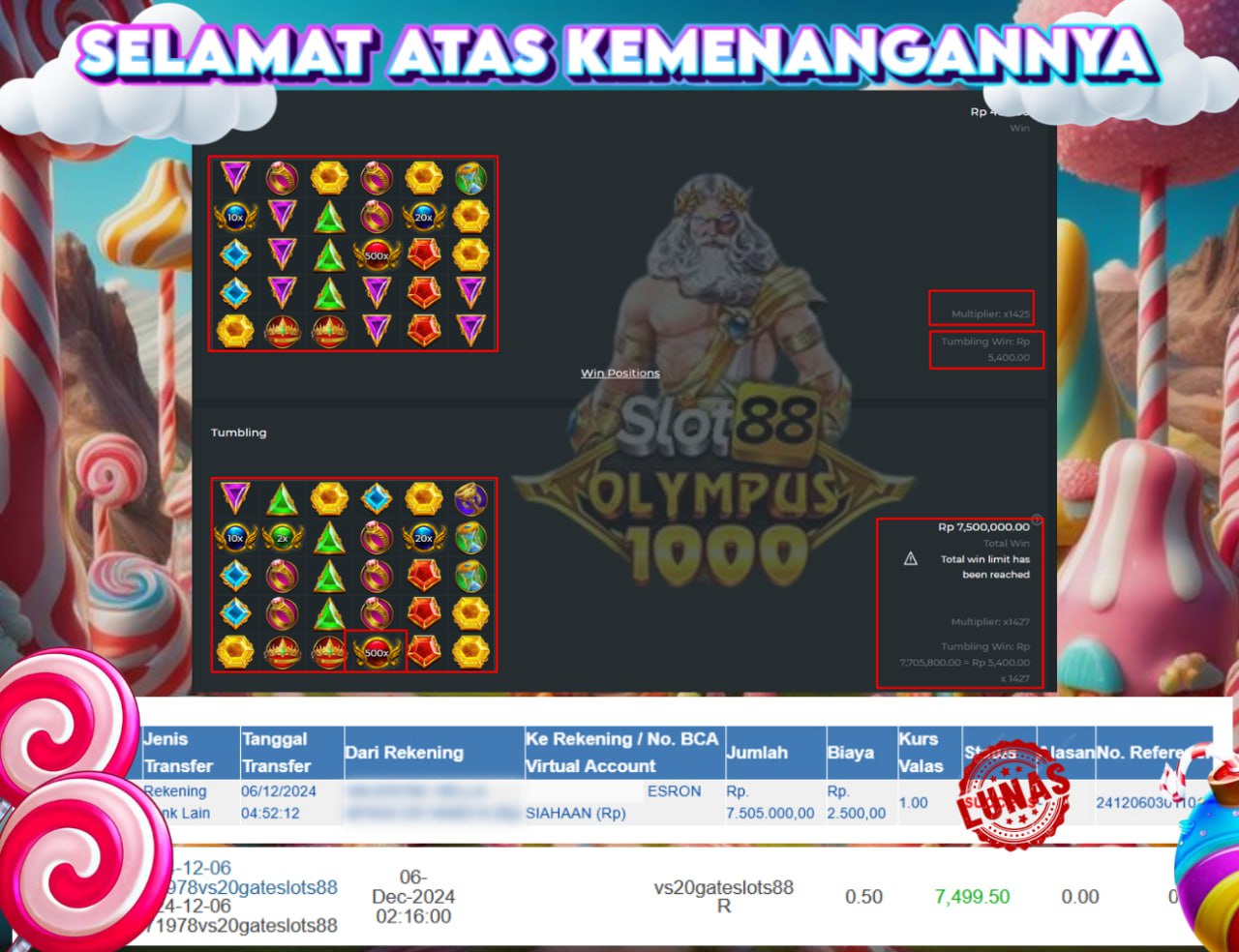 STOP RUNGKAD BRO!!! Tergacor Hanya Di GASBRO138 Kemenangan Resmi Modal Rp. 100.000 Withdraw Rp. 7.505.000