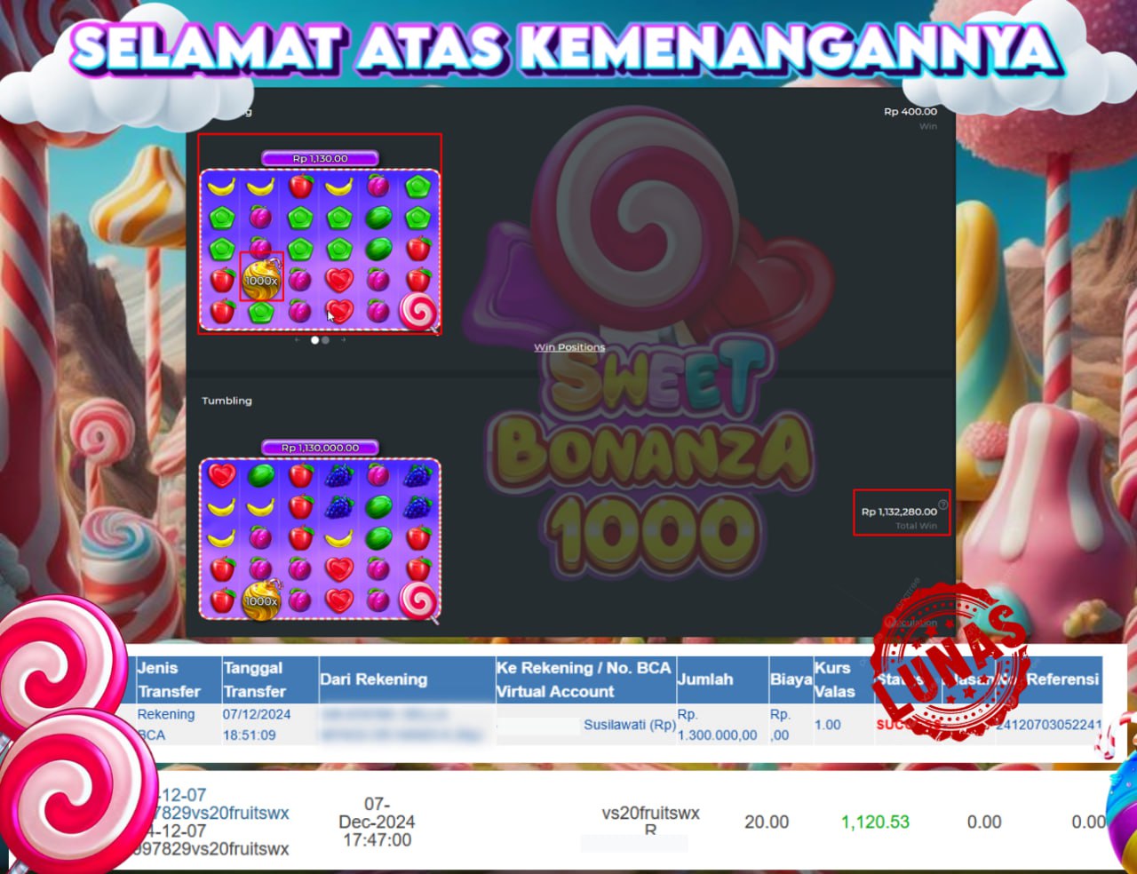 STOP RUNGKAD BRO!!! Tergacor Hanya Di GASBRO138 Kemenangan Resmi Modal Rp. 150.000 Withdraw Rp. 1.300.000