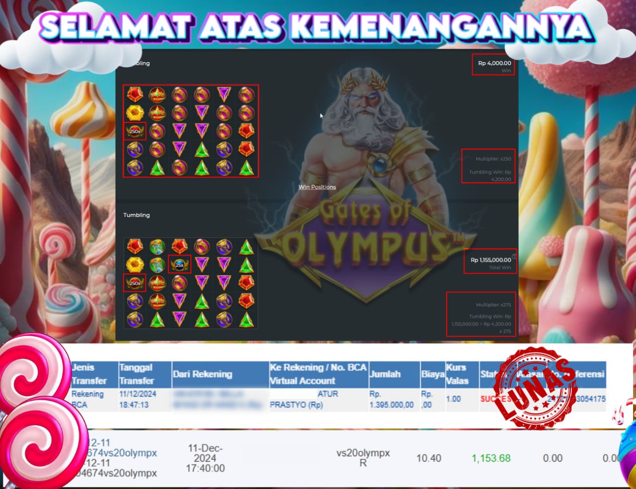 STOP RUNGKAD BRO!!! Tergacor Hanya Di GASBRO138 Kemenangan Resmi Modal Rp. 141.000 Withdraw Rp. 1.395.000