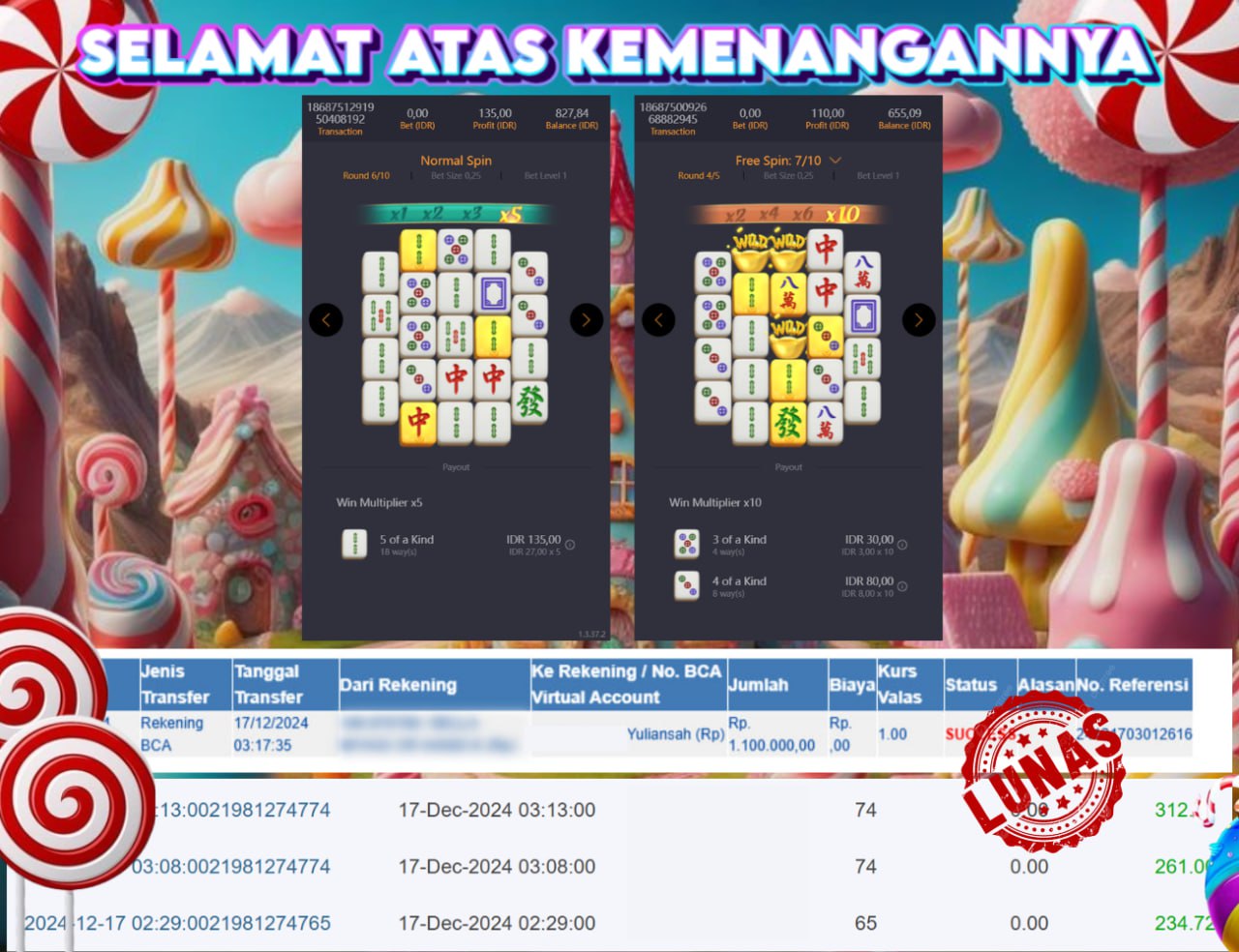 STOP RUNGKAD BRO!!! Tergacor Hanya Di GASBRO138 Kemenangan Resmi Modal Rp.200.000 Withdraw Rp.1.200.000