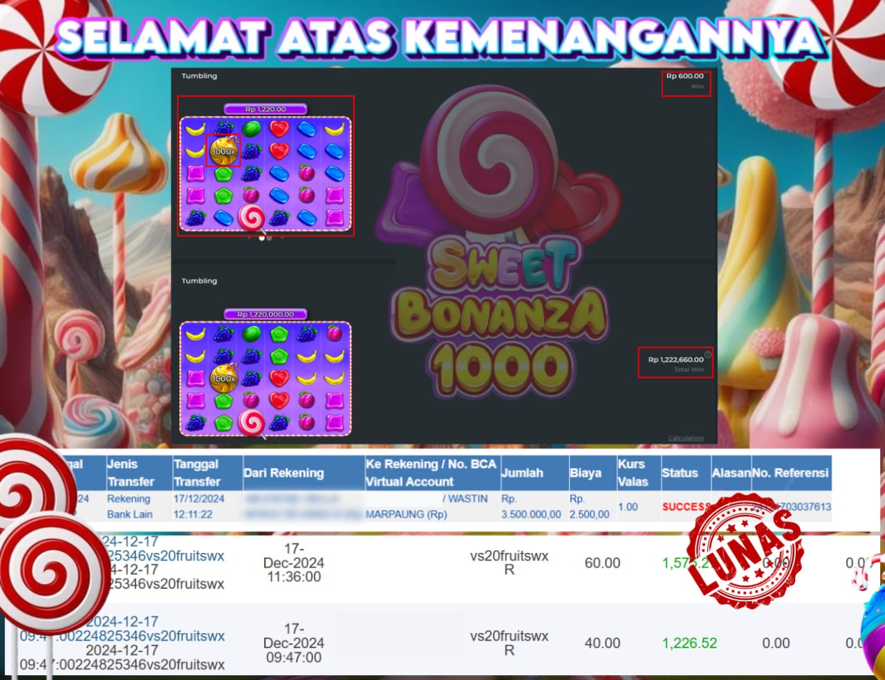 STOP RUNGKAD BRO!!! Tergacor Hanya Di GASBRO138 Kemenangan Resmi Modal Rp.200.000 Withdraw Rp. 3.500.000