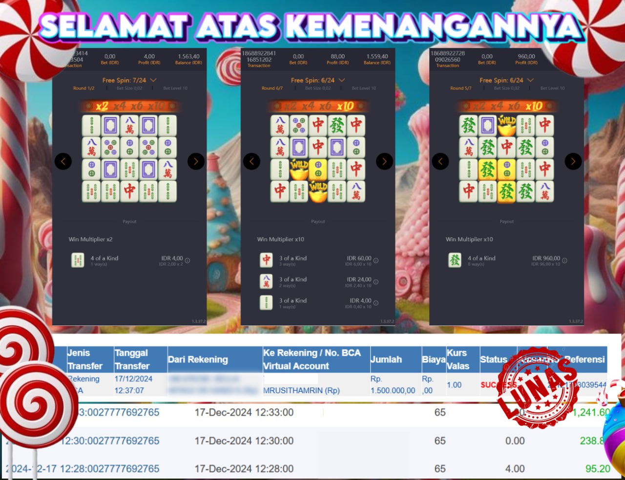 STOP RUNGKAD BRO!!! Tergacor Hanya Di GASBRO138 Kemenangan Resmi Modal Rp.200.000 Withdraw Rp.1.500.000
