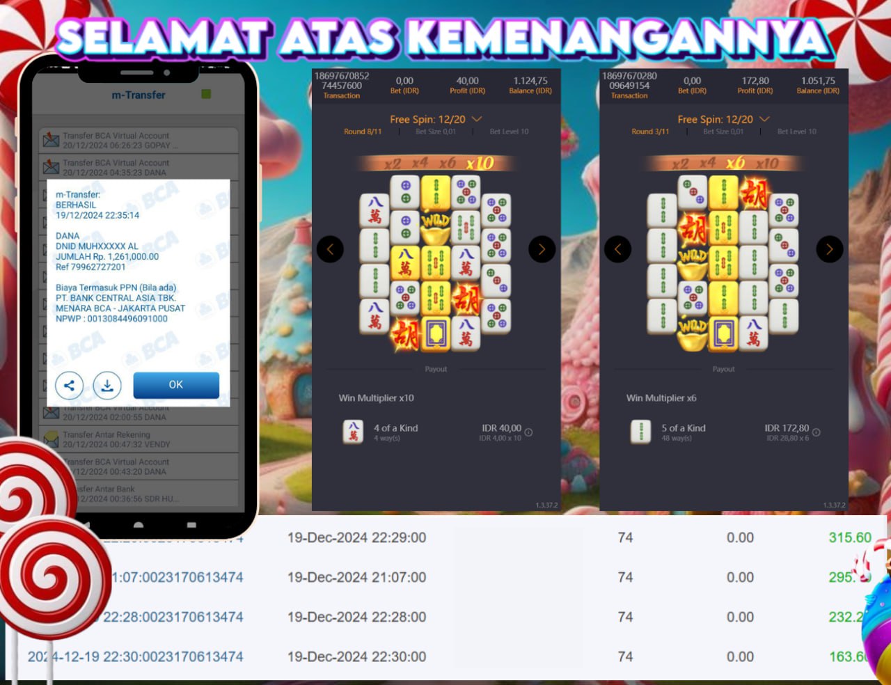 STOP RUNGKAD BRO!!! Tergacor Hanya Di GASBRO138 Kemenangan Resmi Modal Rp. 100.000 Withdraw Rp. 1.261.000