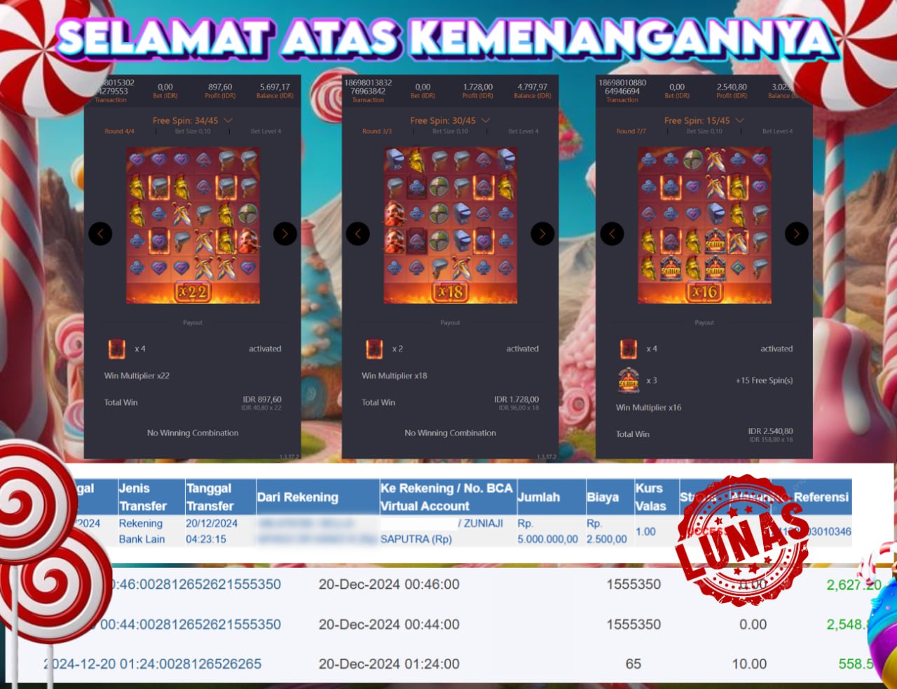 STOP RUNGKAD BRO!!! Tergacor Hanya Di GASBRO138 Kemenangan Resmi Modal Rp. 250.000 Withdraw Rp. 5.000.000
