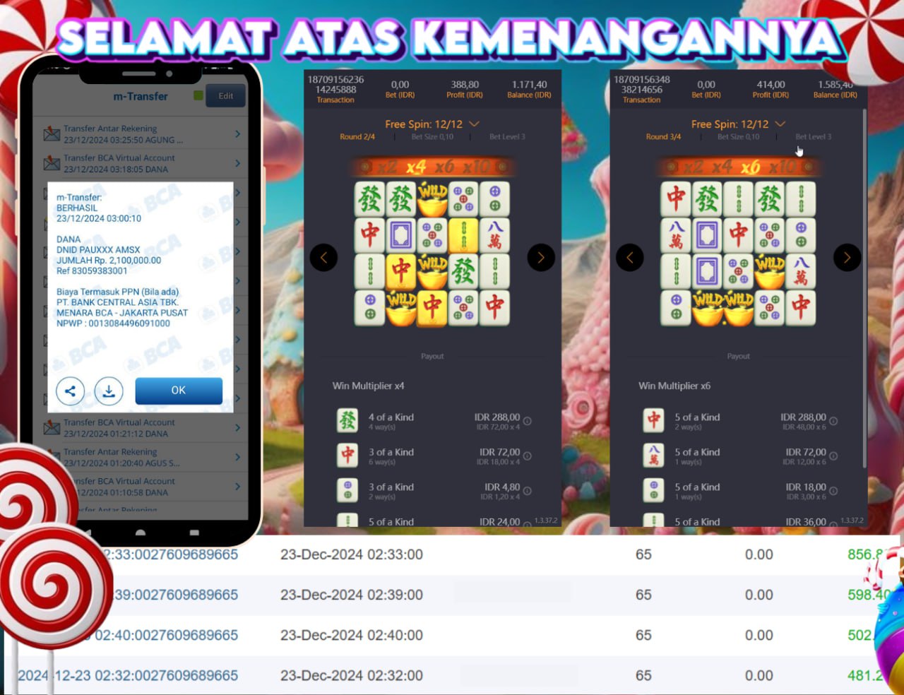 STOP RUNGKAD BRO!!! Tergacor Hanya Di GASBRO138 Kemenangan Resmi Modal Rp. 200.000 Withdraw Rp. 2.100.000