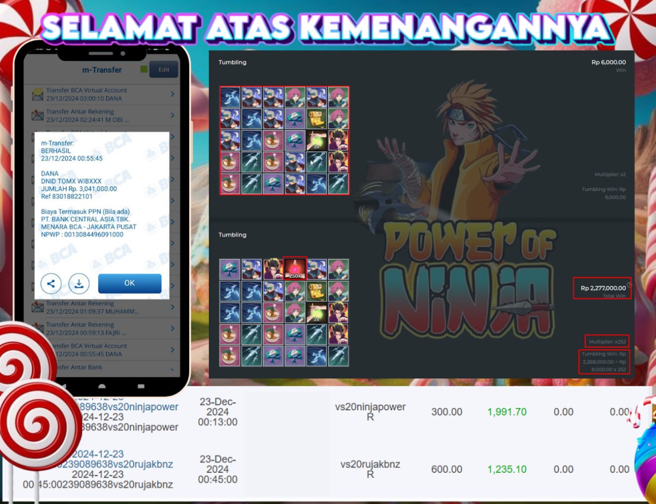 STOP RUNGKAD BRO!!! Tergacor Hanya Di GASBRO138 Kemenangan Resmi Modal Rp. 100.000 Withdraw Rp. 3.041.000