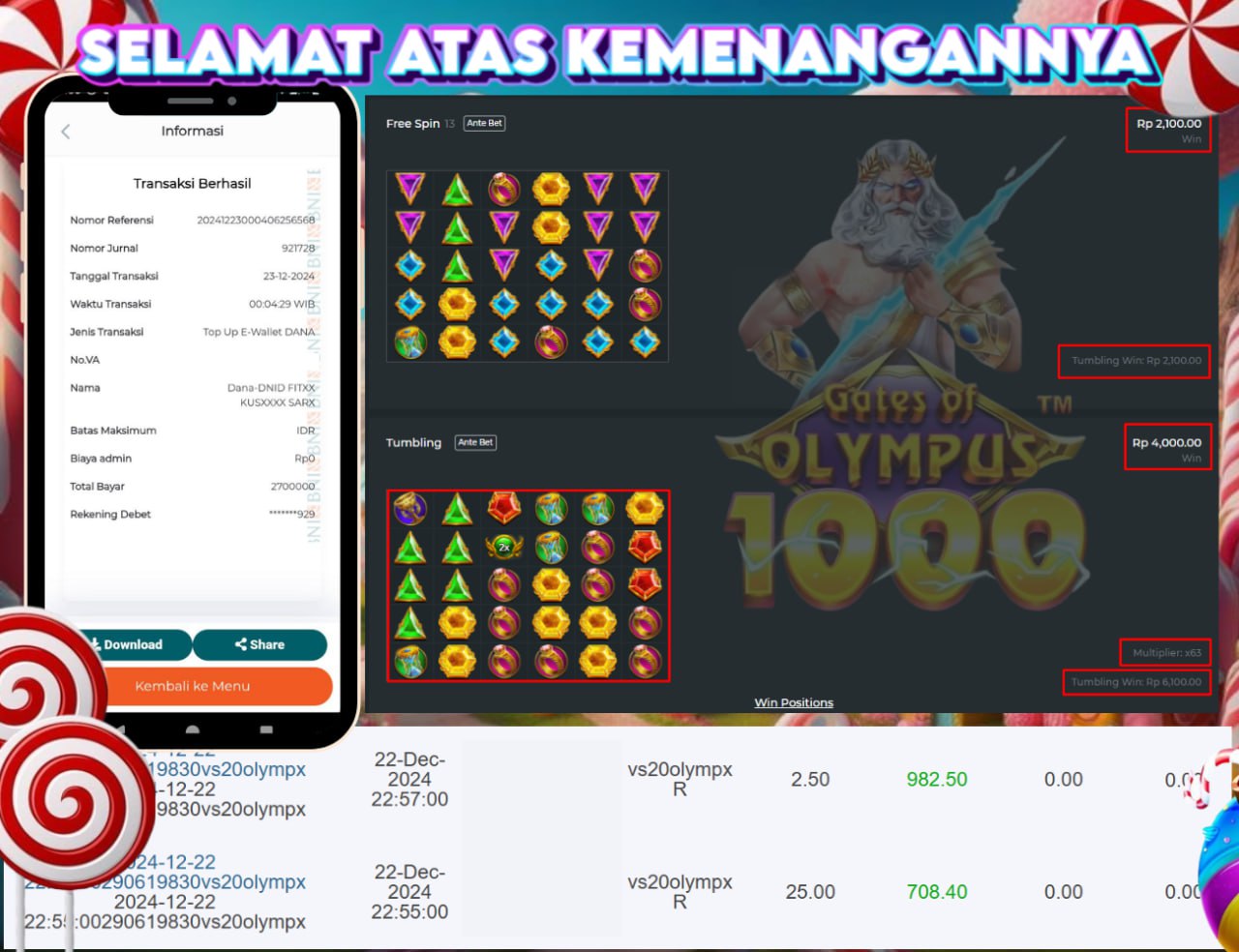 STOP RUNGKAD BRO!!! Tergacor Hanya Di GASBRO138 Kemenangan Resmi Modal Rp. 150.000 Withdraw Rp. 2.700.000