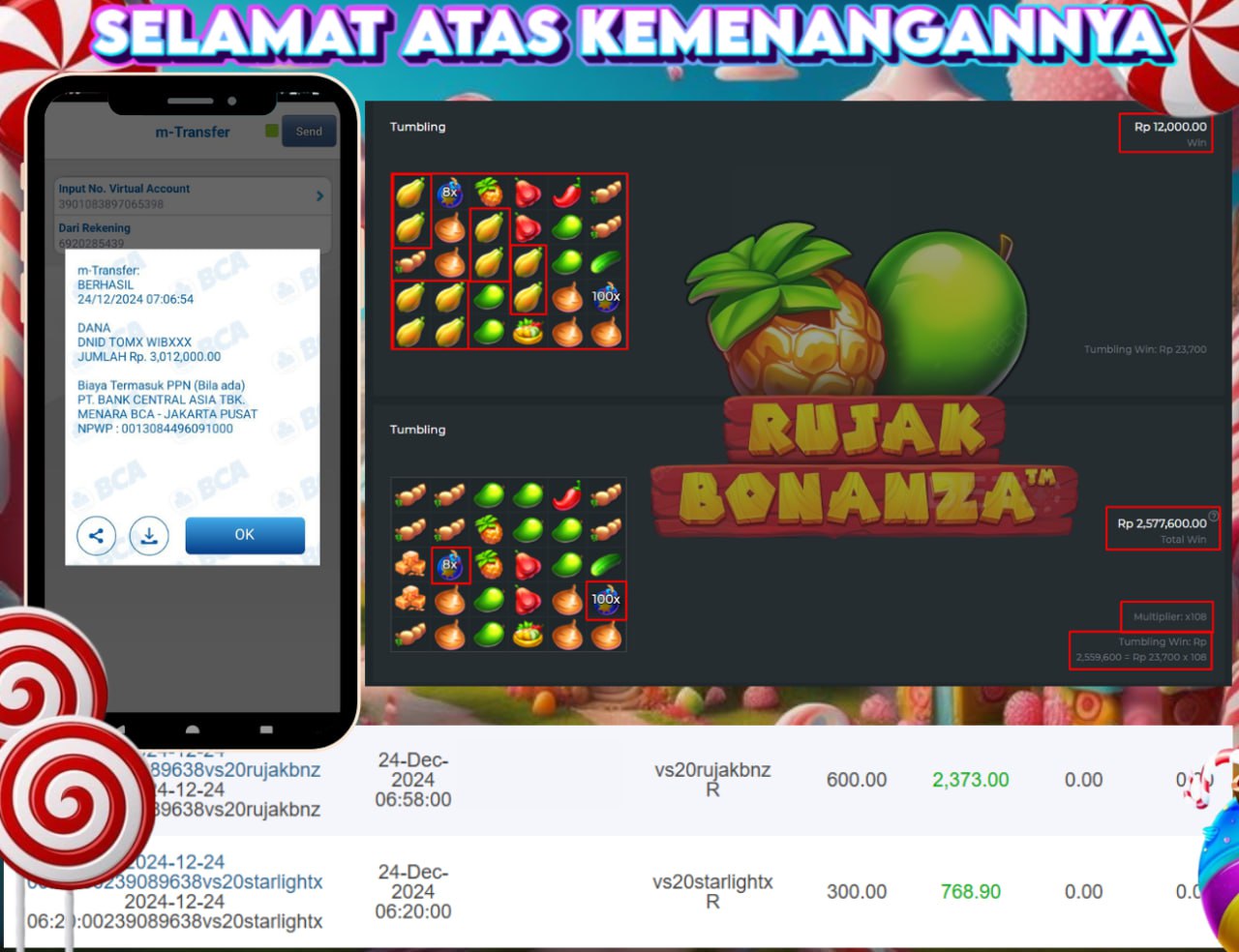 STOP RUNGKAD BRO!!! Tergacor Hanya Di GASBRO138 Kemenangan Resmi Modal Rp. 100.000 Withdraw Rp. 3.012.000