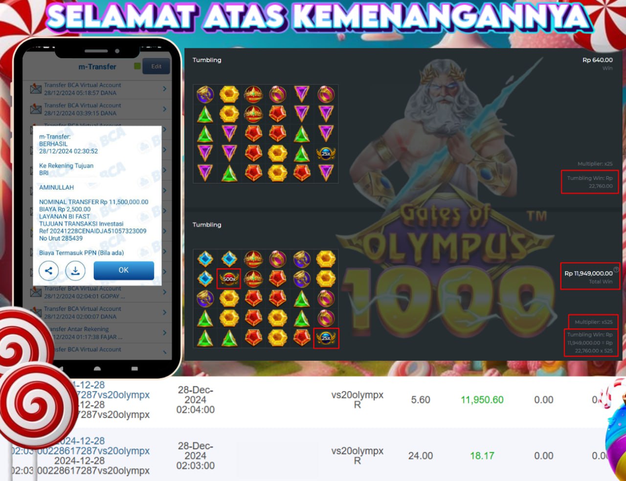 STOP RUNGKAD BRO!!! Tergacor Hanya Di GASBRO138 Kemenangan Resmi Modal Rp. 50.000 Withdraw Rp. 11.500.000