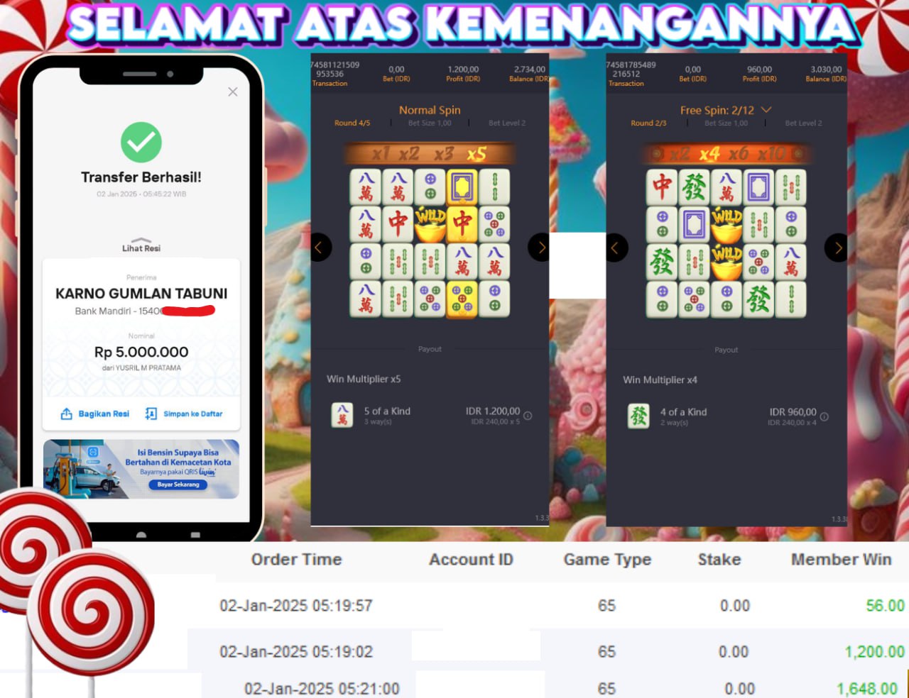 STOP RUNGKAD BRO!!! Tergacor Hanya Di GASBRO138 Kemenangan Resmi Modal Rp. 1.000.000 Withdraw Rp. 5.000.000