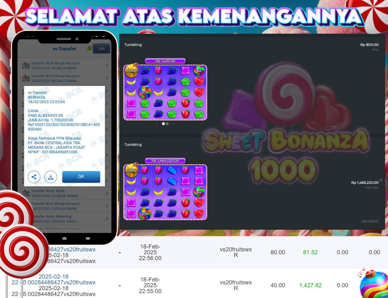 STOP RUNGKAD BRO!!! Tergacor Hanya Di GASBRO138 Kemenangan Resmi Modal Rp. 200.000 Withdraw Rp. 1.700.000