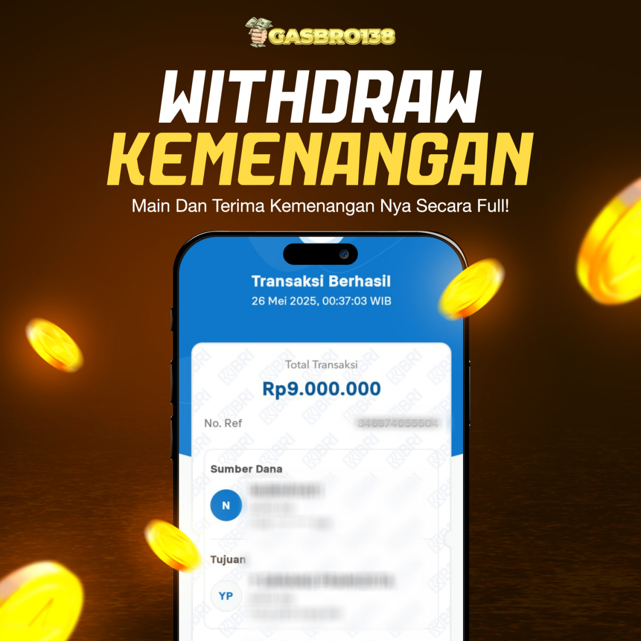 STOP RUNGKAD BRO!!! Tergacor Hanya Di GASBRO138 Kemenangan Resmi Modal Rp.1.480.000 Withdraw Rp.9.000.000
