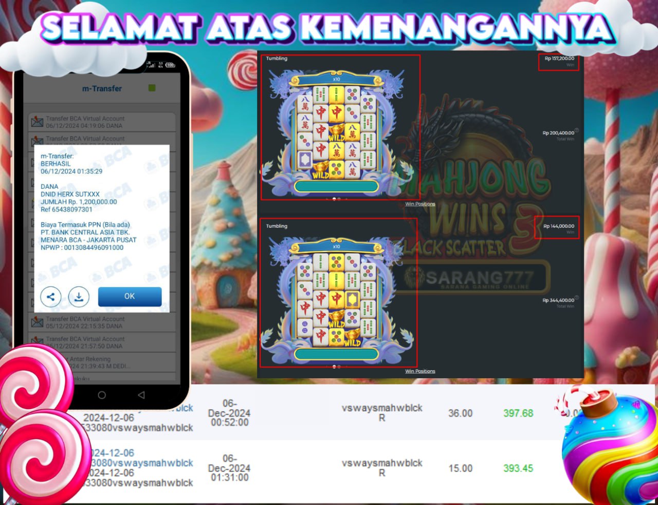 STOP RUNGKAD BRO!!! Tergacor Hanya Di GASBRO138 Kemenangan Resmi Modal Rp. 200.000 Withdraw Rp. 1.200.000